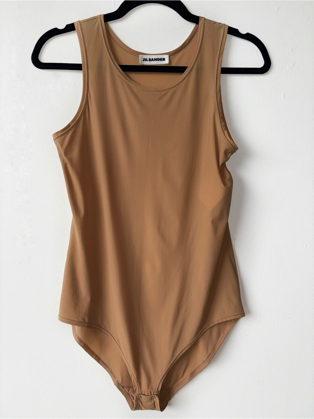 Jil Sander Camel Tan Sleeveless Bodysuit M